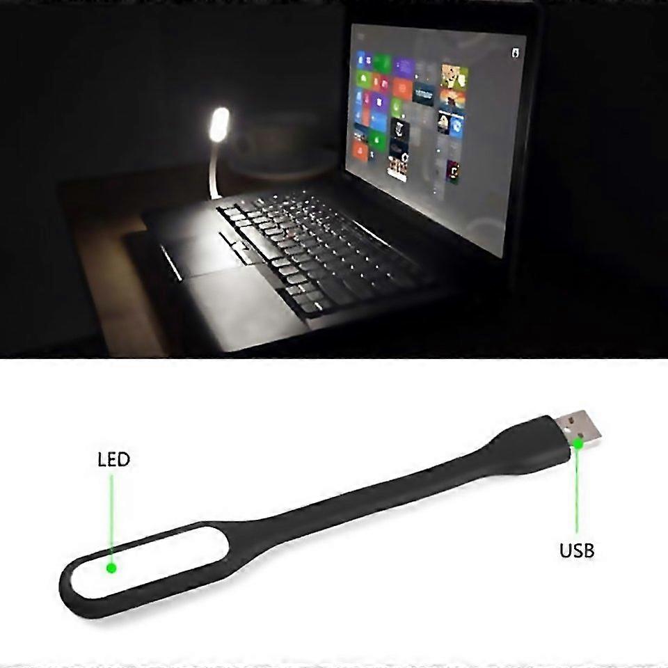 For Usb Led Reading Light Mini Book Light Table Lamp Flexible 6leds Usb Lamp For Black