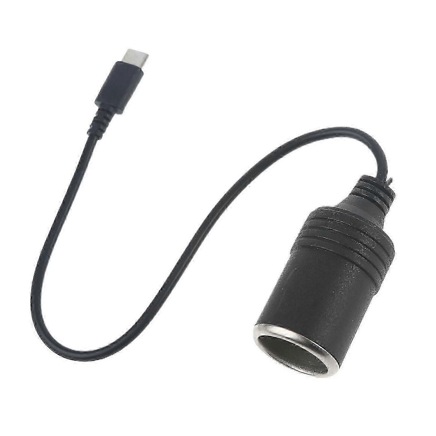 USB C PD to 12V 60W Car Cigarette-Lighter Socket Female Converter Adapter Cord for Charger V