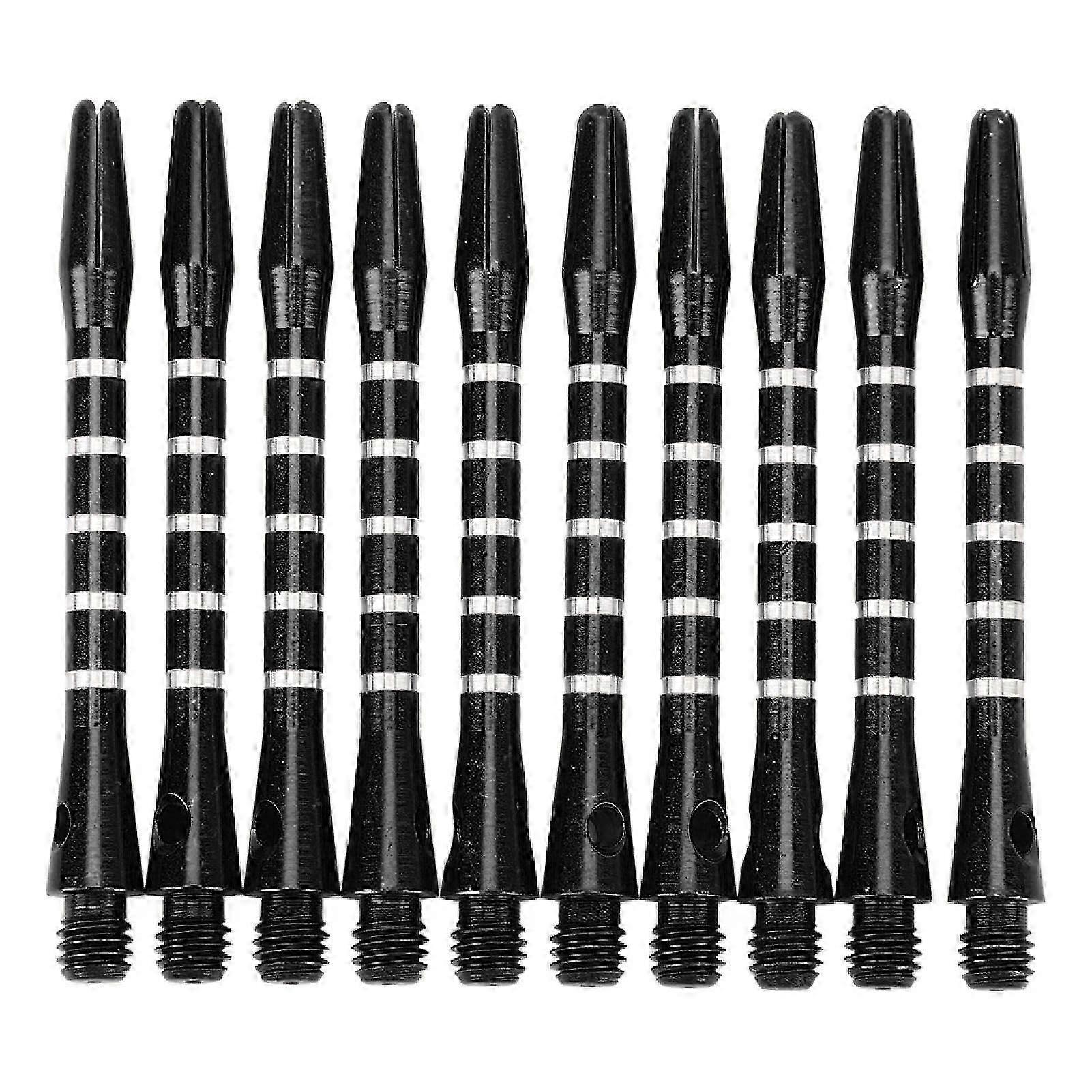 10pcs Dart Shafts Aluminum Alloy Replacement Thread Dart Stems with Locking Hole for Indoor Activity Black SZRH