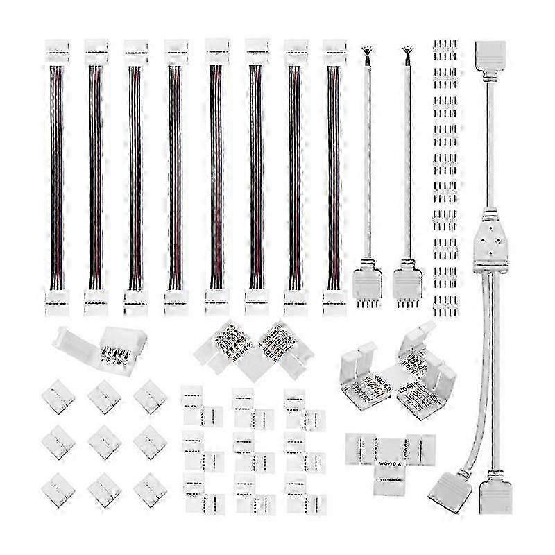 5 Pin LED Strip Connector Kit, for 12Mm RGBW LED Strip Connection Include T Shape 5 Pin LED RGBW Co