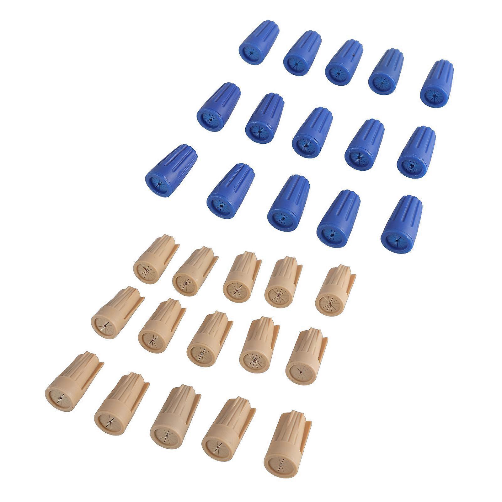 30Pcs Sealant Twist Nuts Caps Cable Terminals Connector Waterproof Outdoor Seal Electrical Twist Nuts Caps Enduring Multicolor