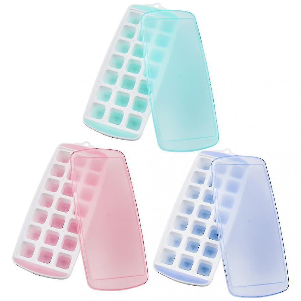 Cookware Sets 3 Pieces Collapsible Silicone Ice Tray With Lid Silicone Ice-cube Mould