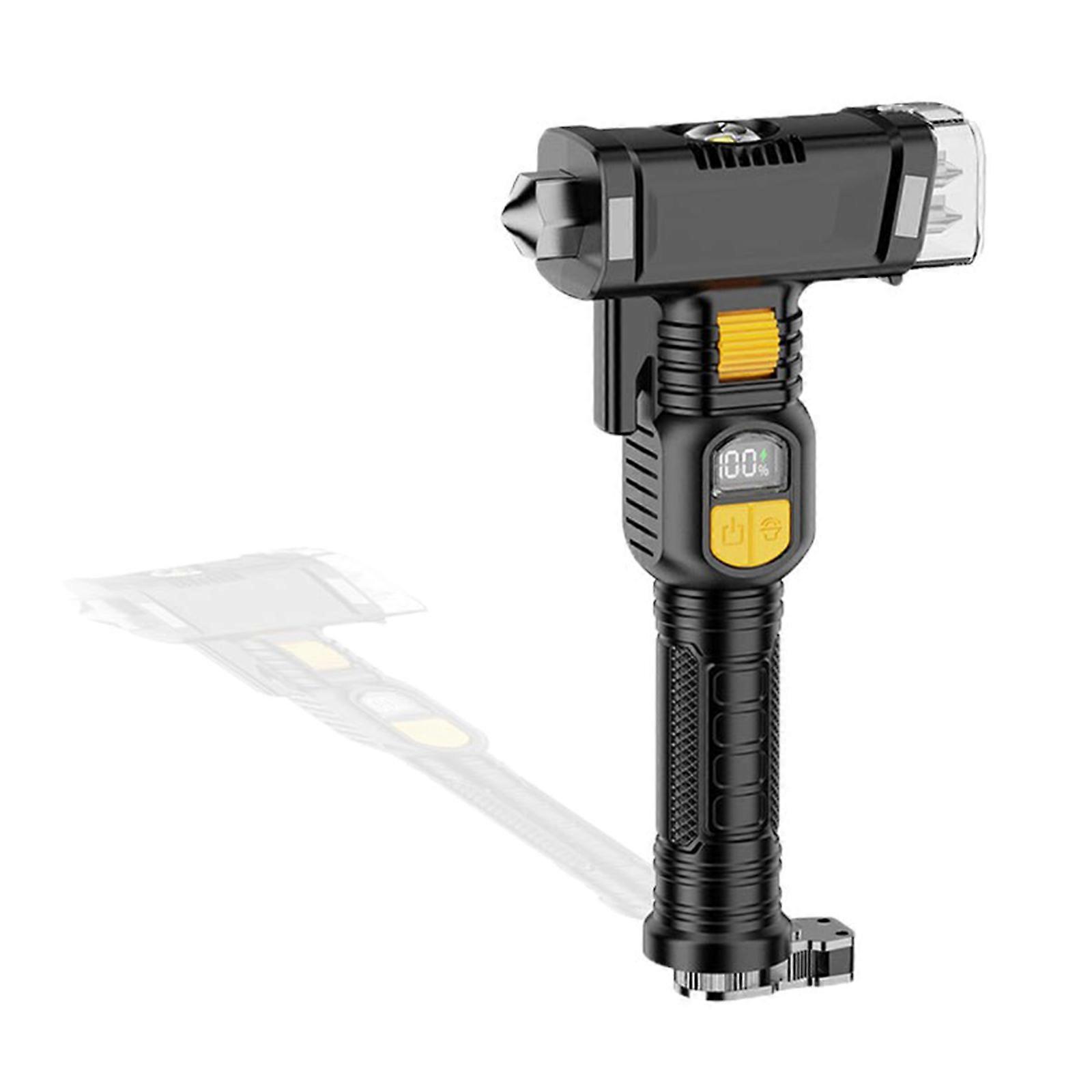 Portable LED Camping Flashlights Offering Illuminations and Adjustable Beam Setting Plastic Texture for Outdoor Use Multicolor