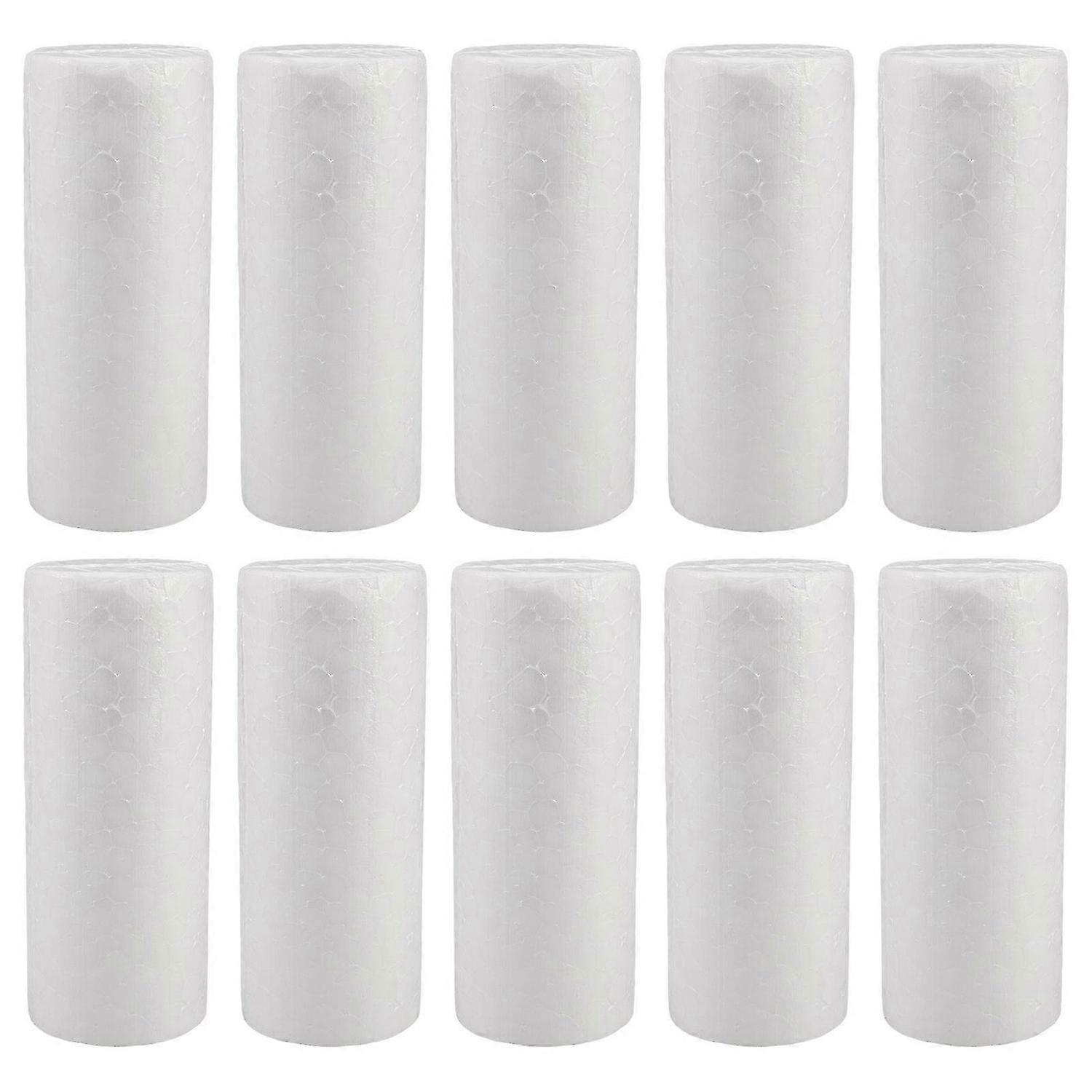 20 Pcs Polystyrene Foam Cylinders For Christmas Party Decorations Ideal For Modeling Suitable For All Occasions 10 X 4 CM
