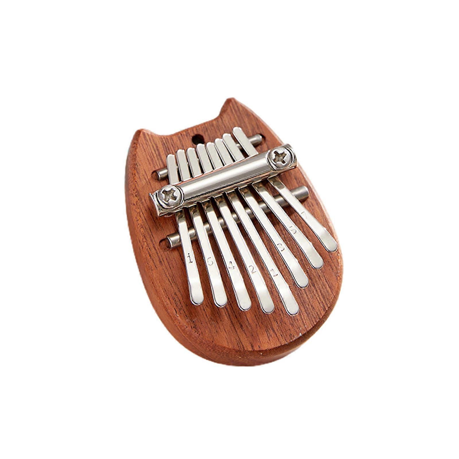 Cat-themed Mini Kalimba (8-note Sapele)