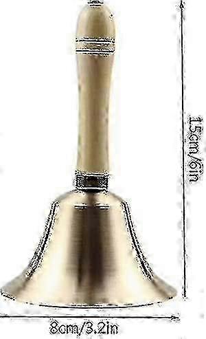Brass School Bell with Handle - Loud Classroom Signal Bell 2025