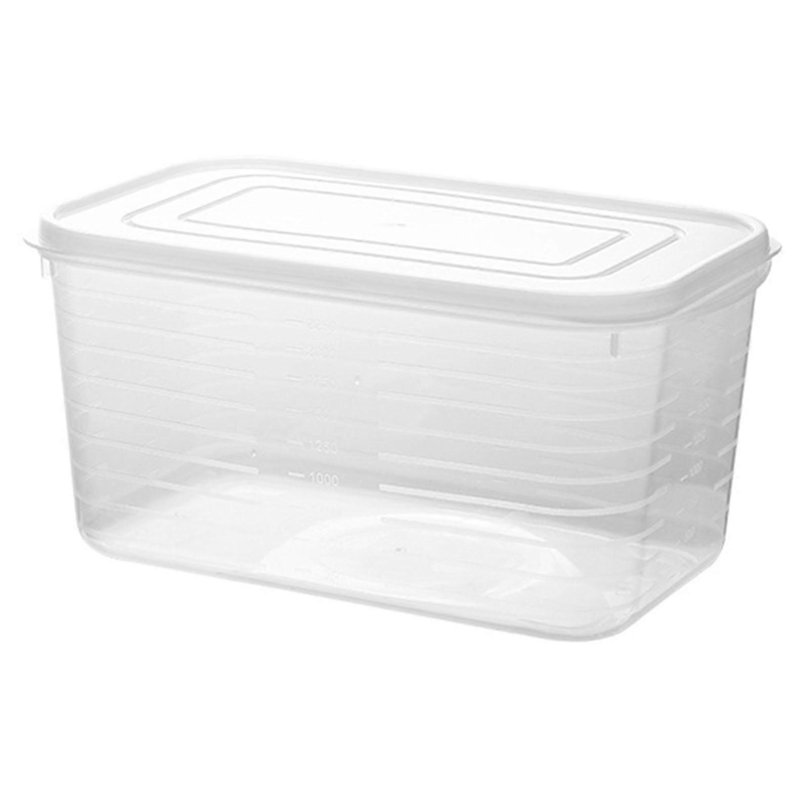 Stackable Refrigerator Organizer with Lids Fridge Organization Storage Clear Containers Plastic