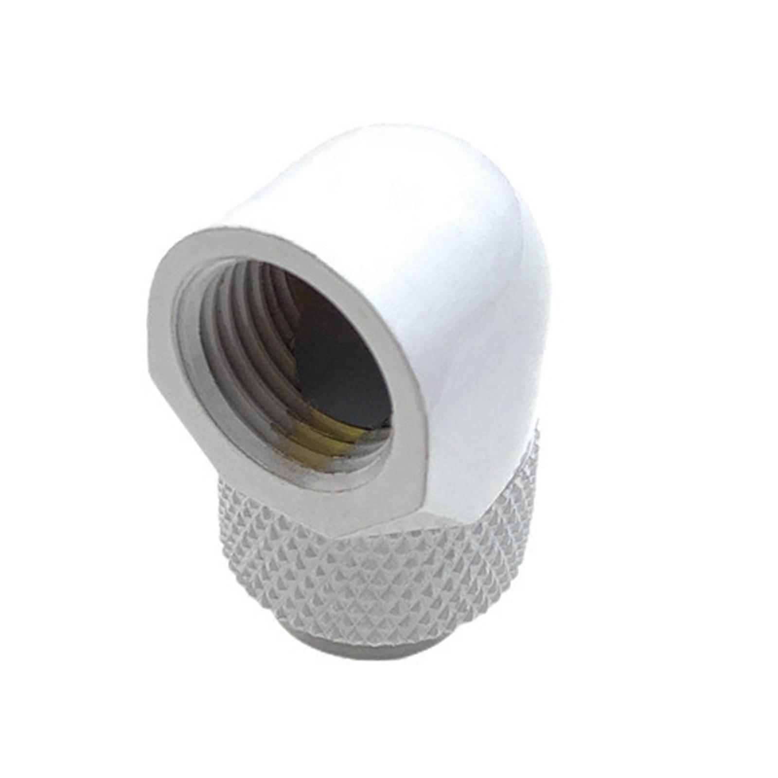Metal Water Cooling 90 Degree Rotatable Elbow With Leak Proof Seal High Pressure Tolerance For Efficient PC Cooling Systems  White