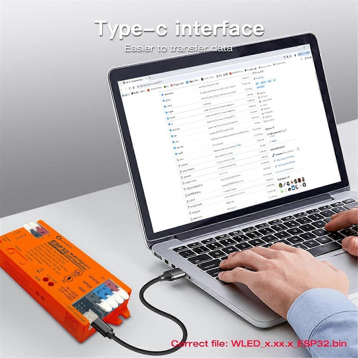 ESP32 WLED LED Controller Dynamic Works Addressable Digital WS2811 WS2812 SK6812 TM1814 WS2813/15 Strip Light
