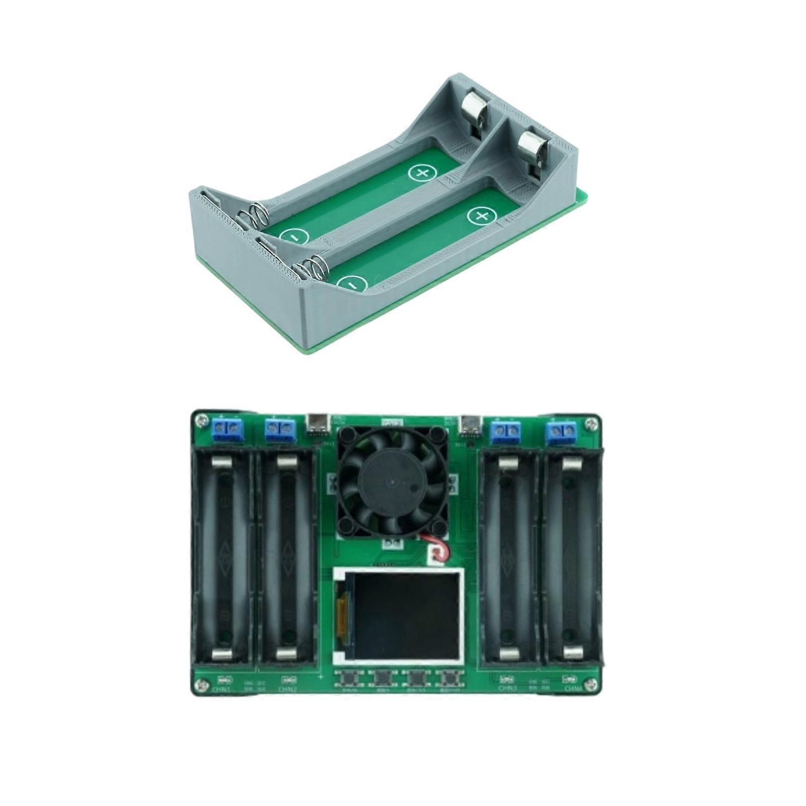 ABS Housing 18650 Lithium Cell Tester Meter 4 Independent Channel For Accurate Capacity Internal Resistance Evaluation Multicolor