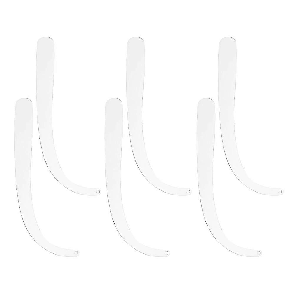 Earring Display Stand Jewelry Tool Show Rack Fixture Clear Displaying Bend Type Try Stick Acrylic On 6 Pcs