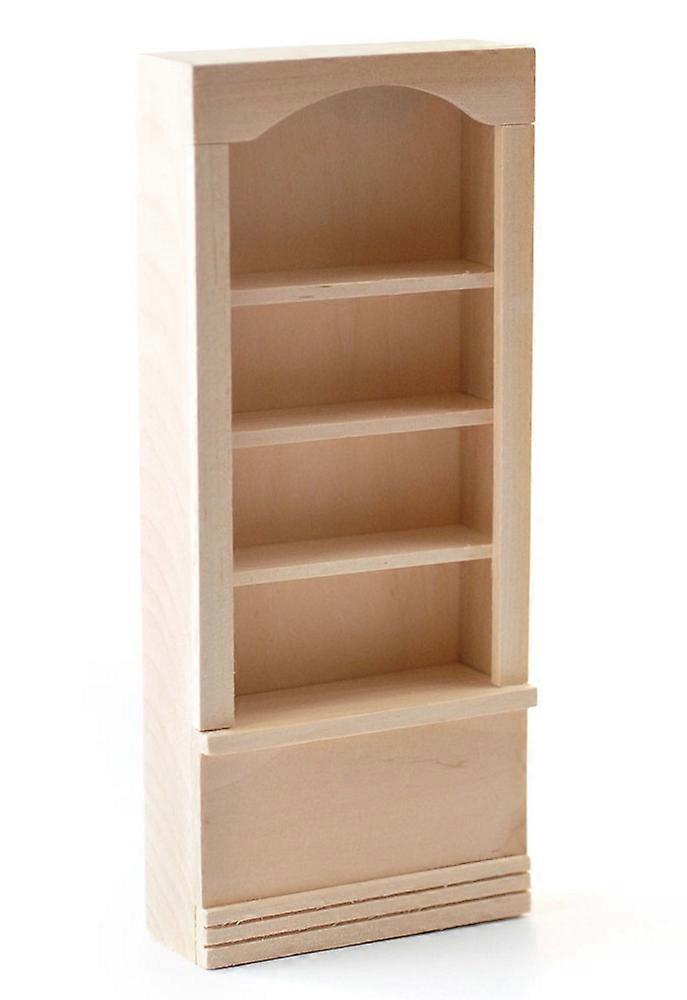 Dolls House Bare Wood Shop Fitting Store Display Shelf Miniature Bookcase Unit