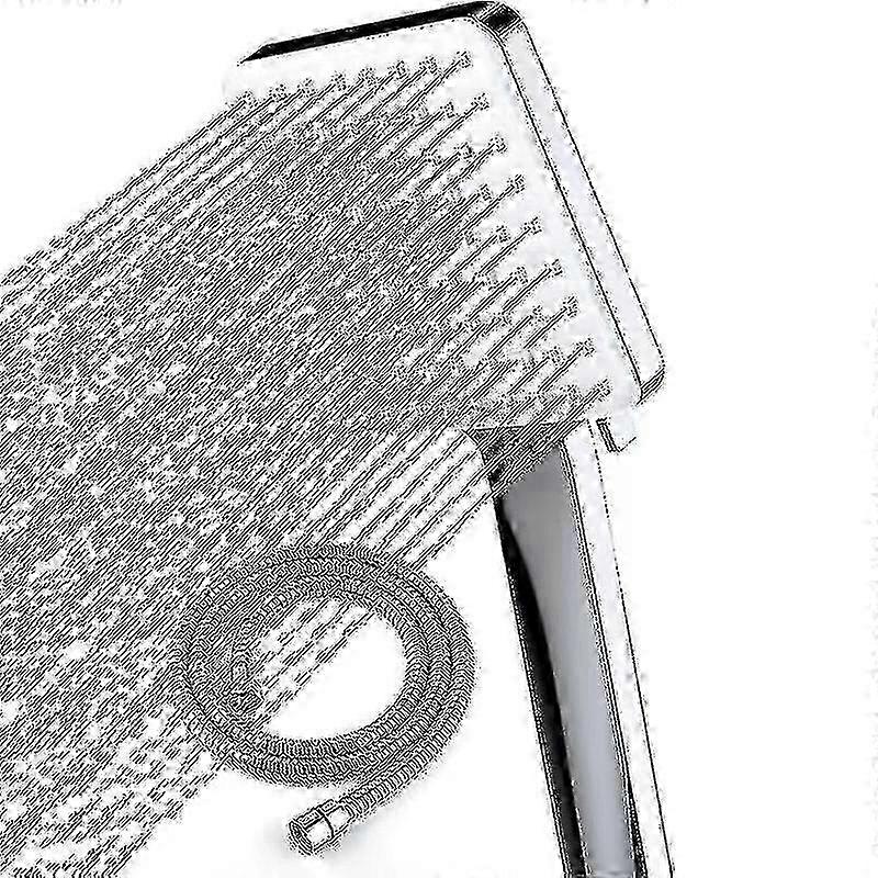 Shower Head With Hose Power Shower Head High Pressure Shower Head Multiple Spray Modes Water Saving Square Shower Head With Hose Handheld Sh