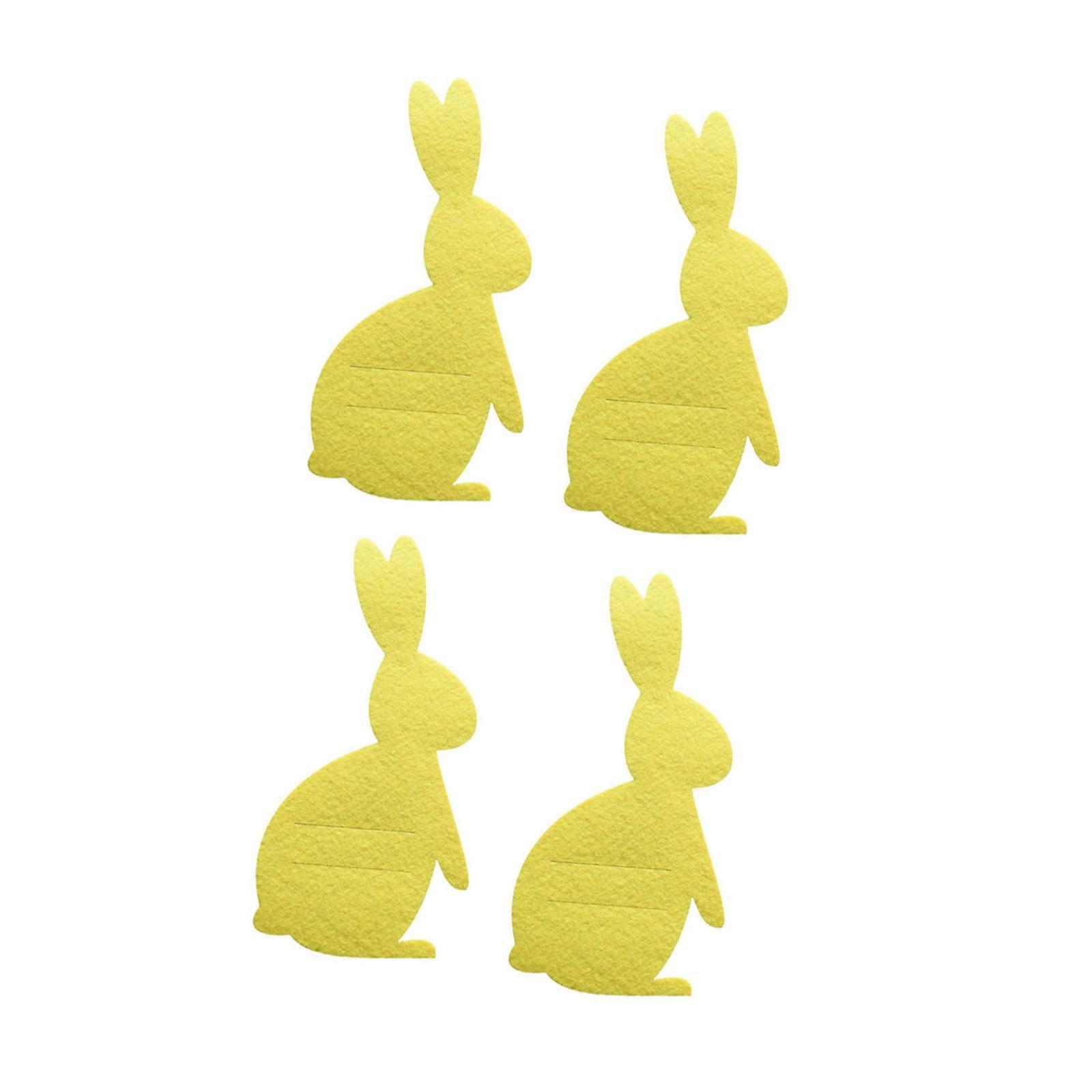 4er-Set Osterhasen-Bestecktaschen, gelb