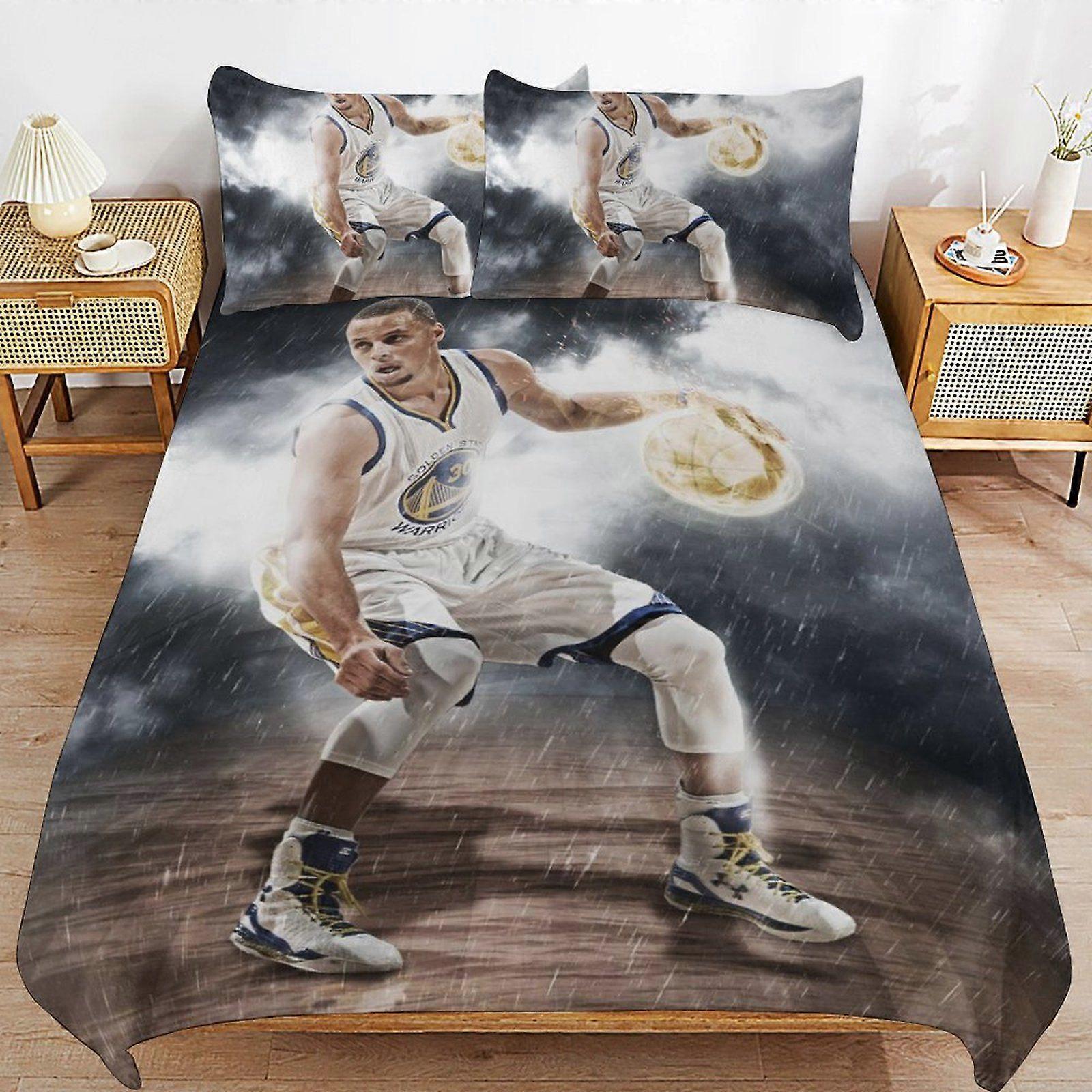 y63 Stephen Curry Practical Zip Function Smooth Bedding Surface Soft Layer Duvet Cover Sets for Rest Night v63