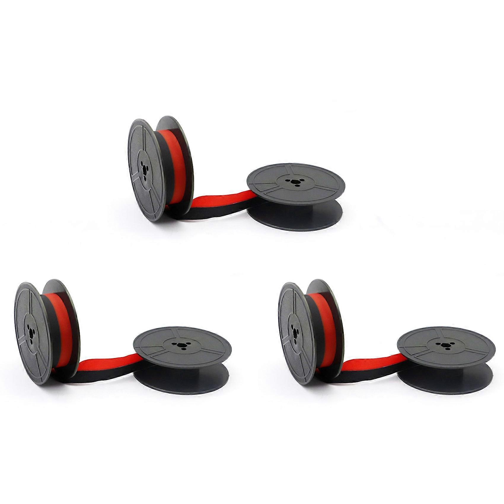 3PCS GR1 Typewriter Ribbon Twin Spool Typewriter Ribbon Replacement for Most Typing Ribbon (Black&Red)