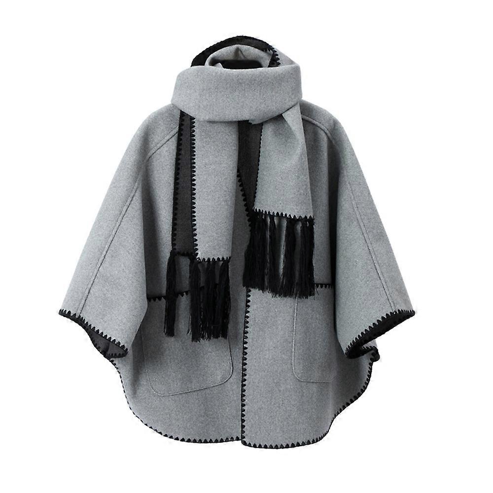 Winter Pocket Scarf Shawl Wrap - Warm Polyester 120x70cm