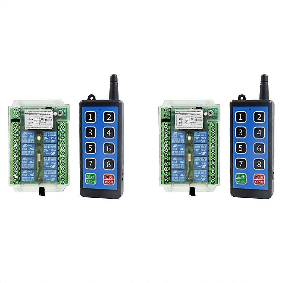 2X 8 Channel Wireless Remote Control Switch DC 9-72V Remote Control Wireless Remote Motor Control Sw