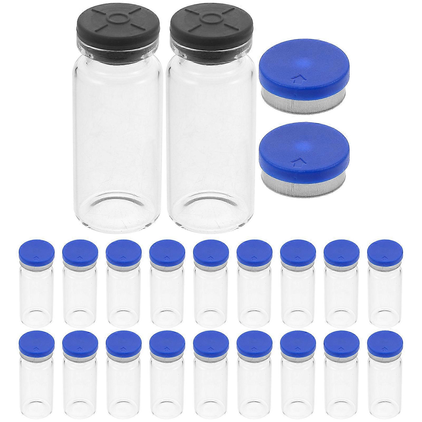 Glass Vials Practical Transparent Vial Bottle for Storage 20Pcs