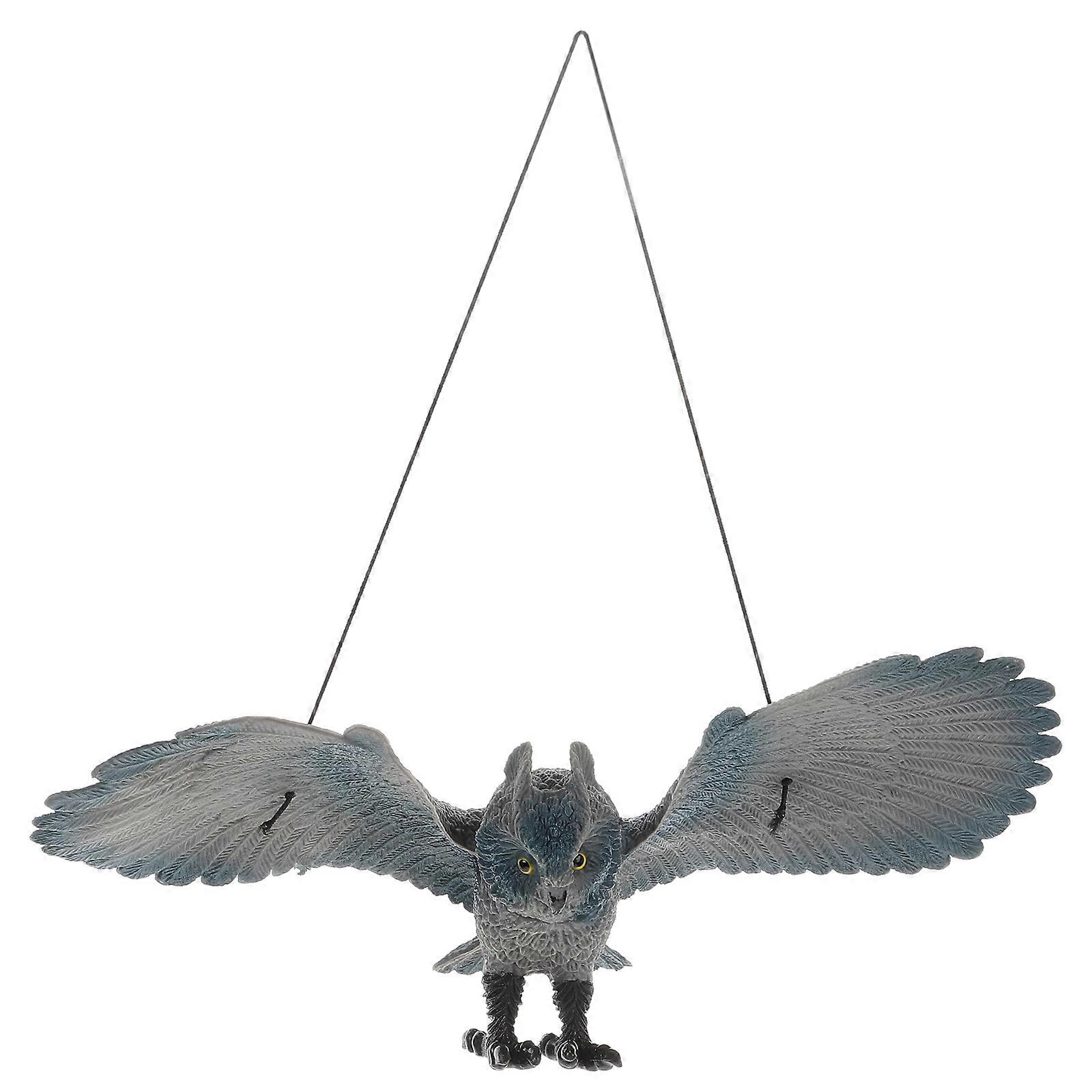 Grey PVC Eagle Model for Decoration Flying Bird Sculpture