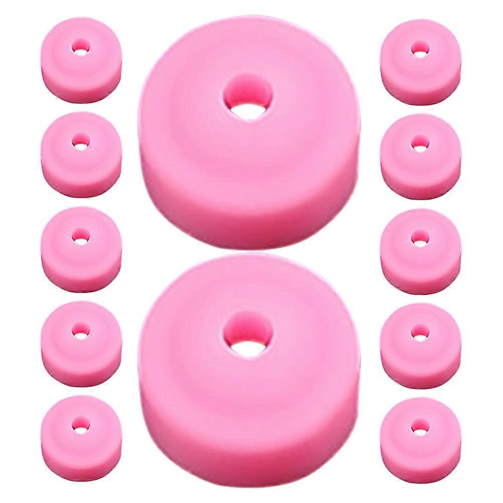 Pink Silicone Nail Drill Bits Protective Cap for Dustproof Use 30Pcs Set
