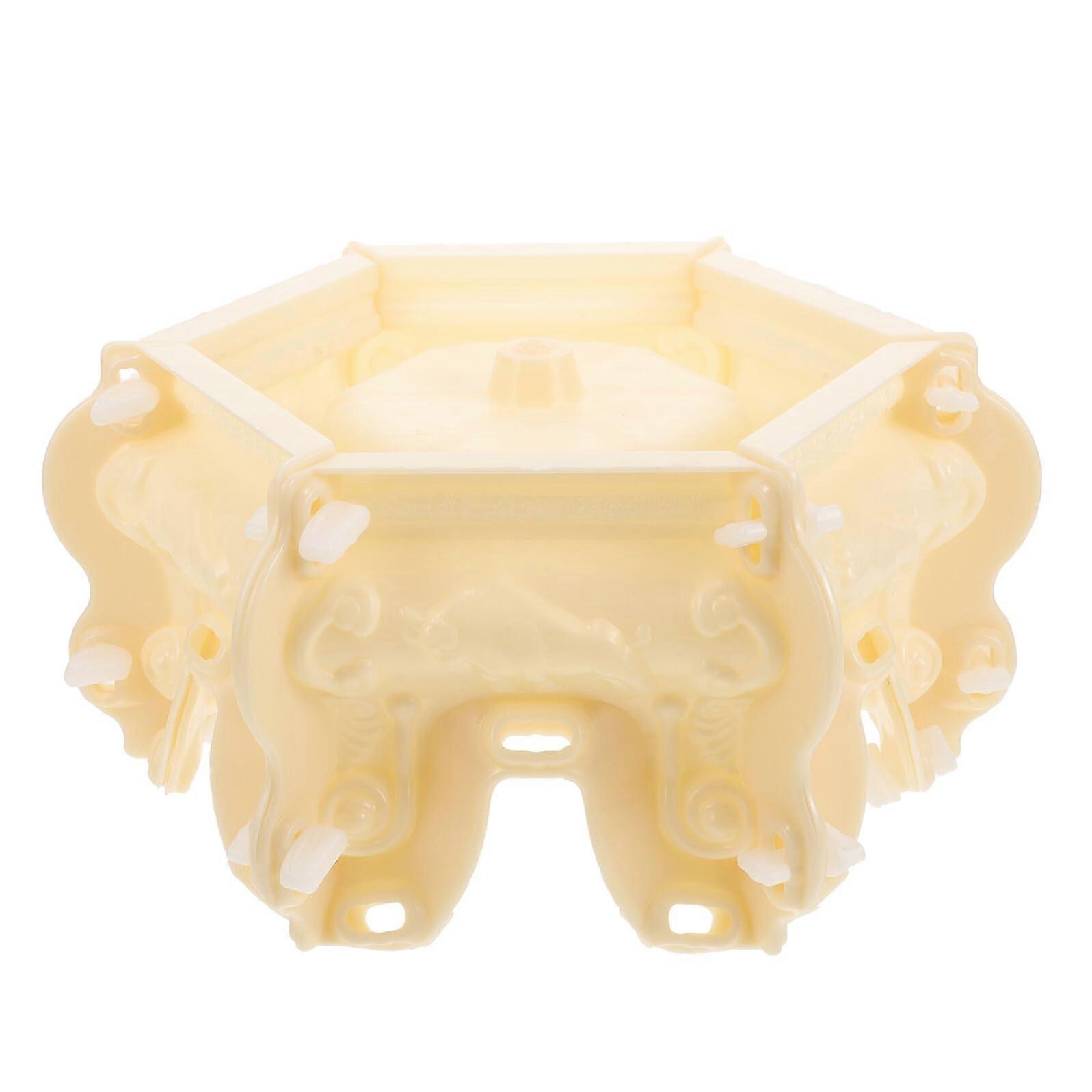 Thickened Plastic Flower Pot Mold for DIY Cement Hexagonal Planters and Bonsai Base Making