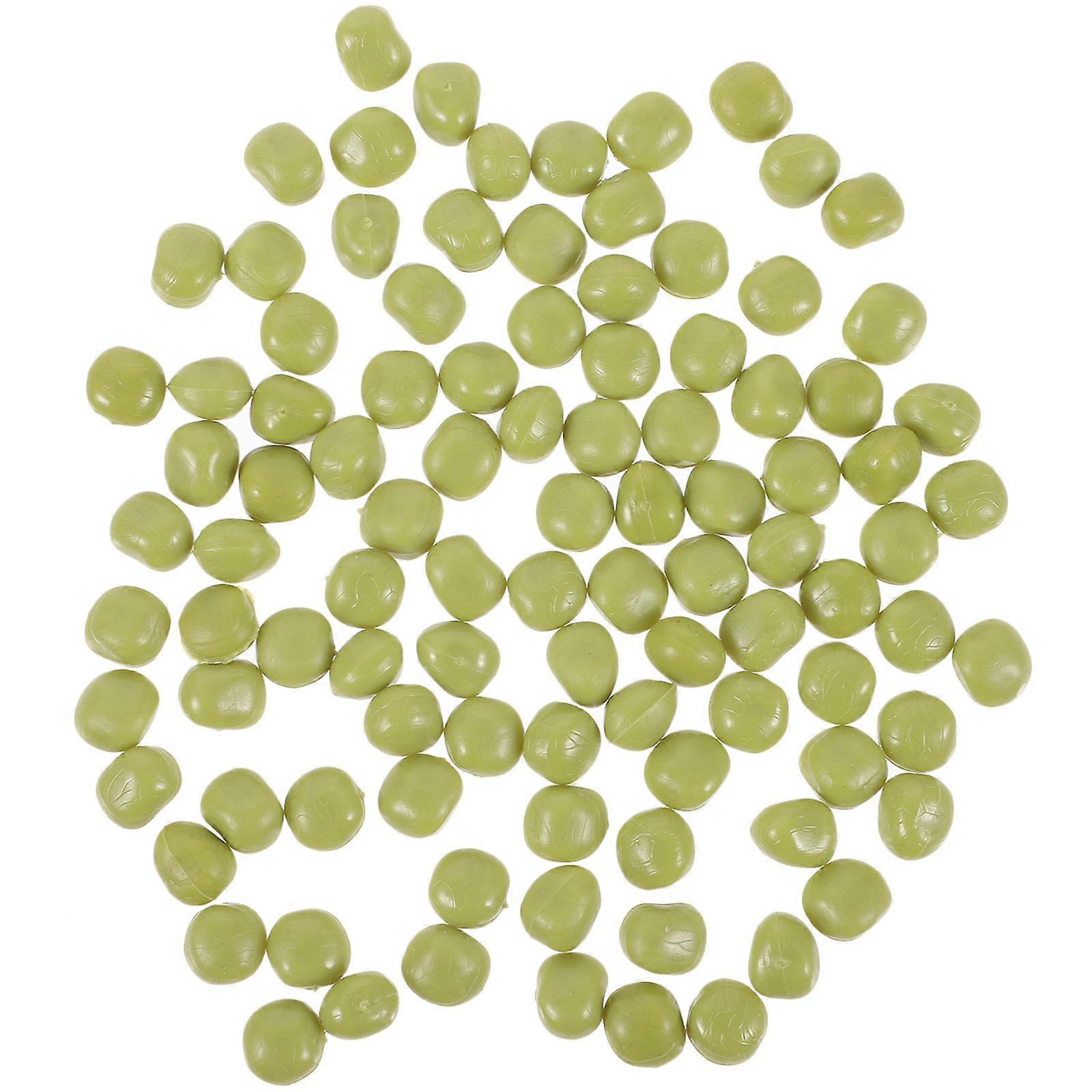 100pcs Artificial Bean Model Fake Vegetable Simulation Realistic Bean Food Prop Shop Display Prop