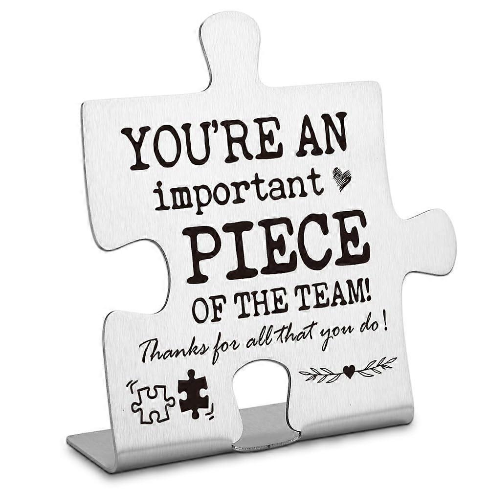 Inspirational Desk Decor Puzzle Plaque with Motivational Message, Team Appreciation Gift DX310