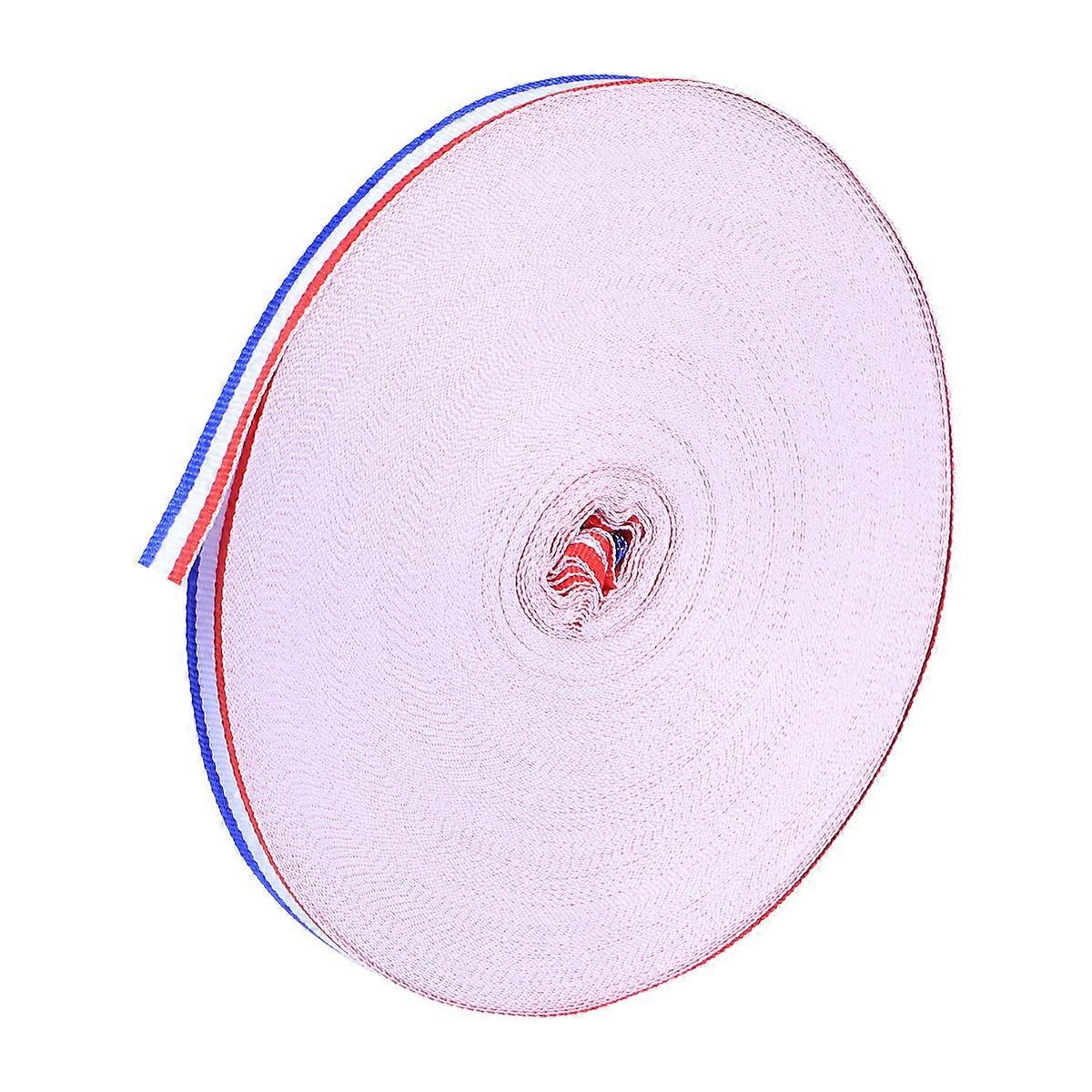 Polyester Stripes Ribbon for Clothes Use High Color Fastness Firm and Environmental 1CM Width 50M Roll