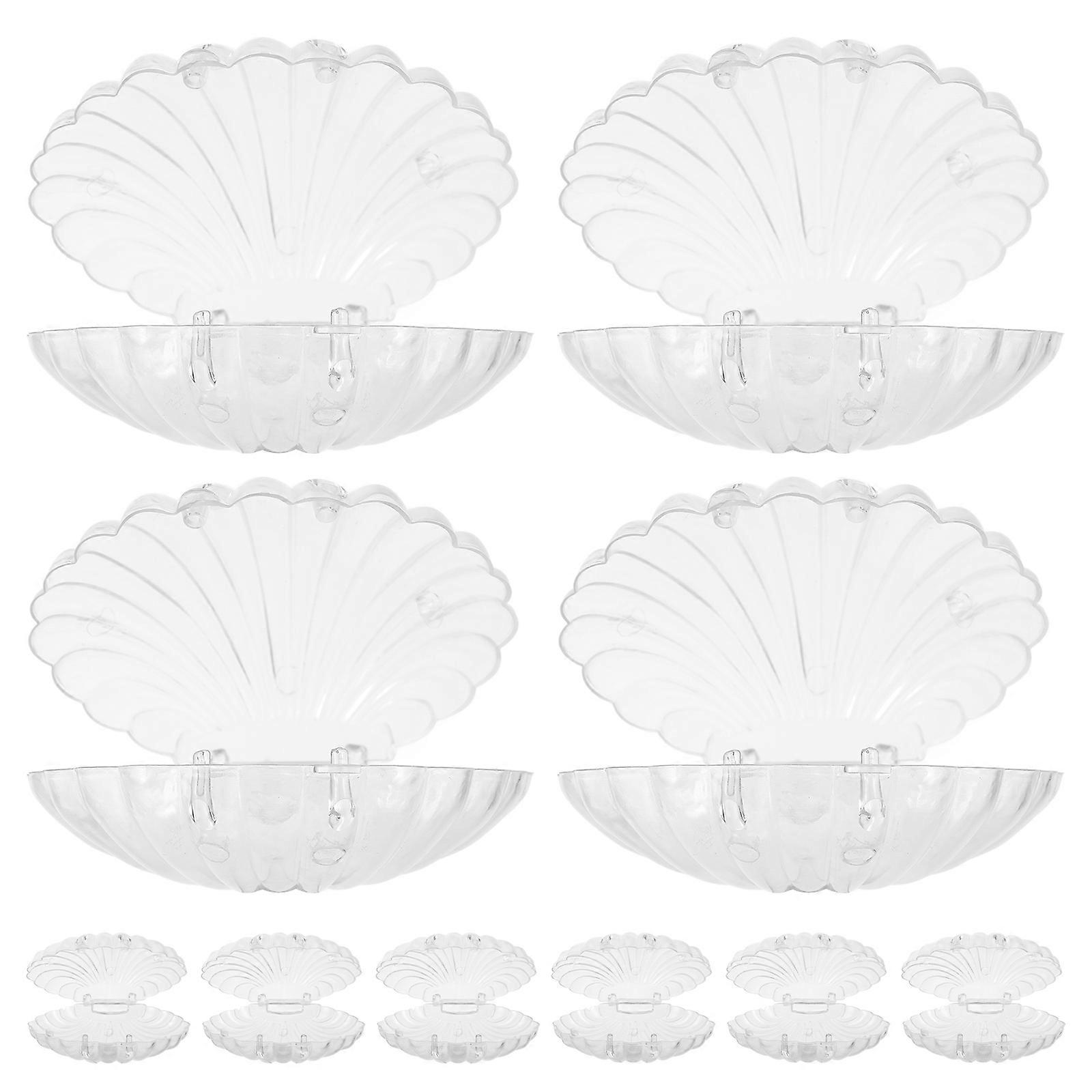 Jewelry Organizer for Storage Use 10Pcs Transparent Seashell Cases