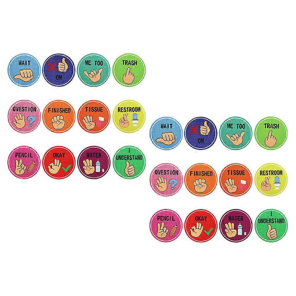 Nonverbal Communication Posters Classroom Hand Signals Tool 96Pcs