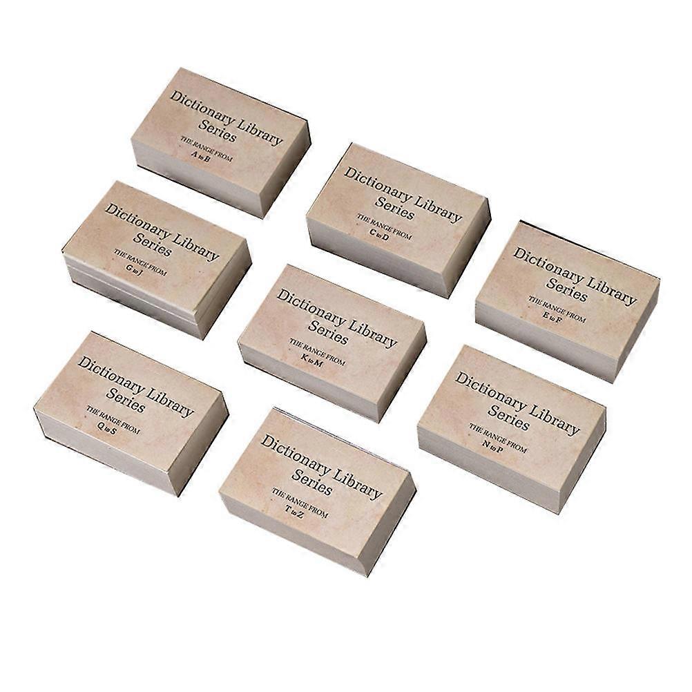 Dictionary Vintage Background Paper Backing Papers for DIY 2Pcs 8 Books Set