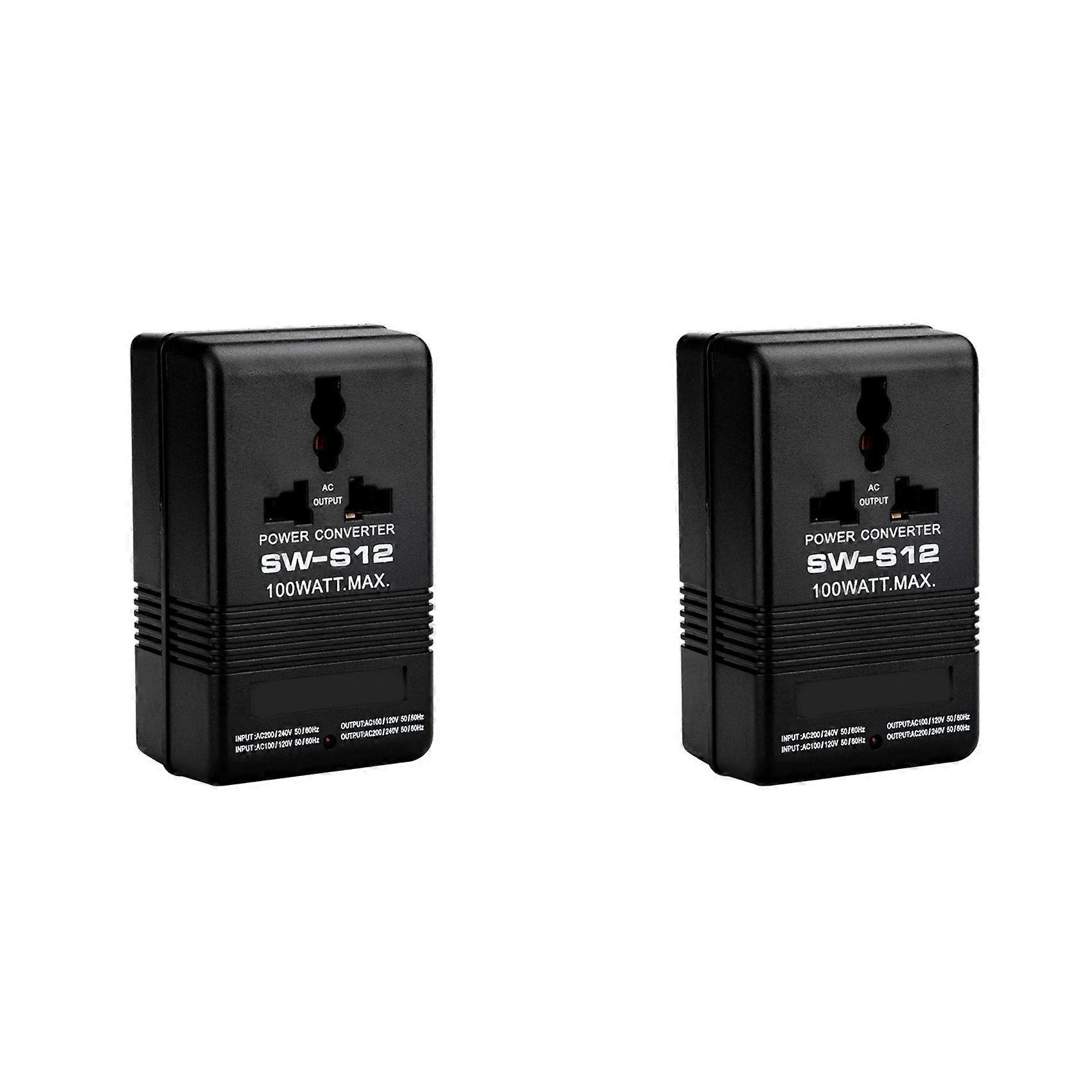 2X 100W Step-Up or Down Voltage Converter TransformeDual Voltage Transformer Power Converter