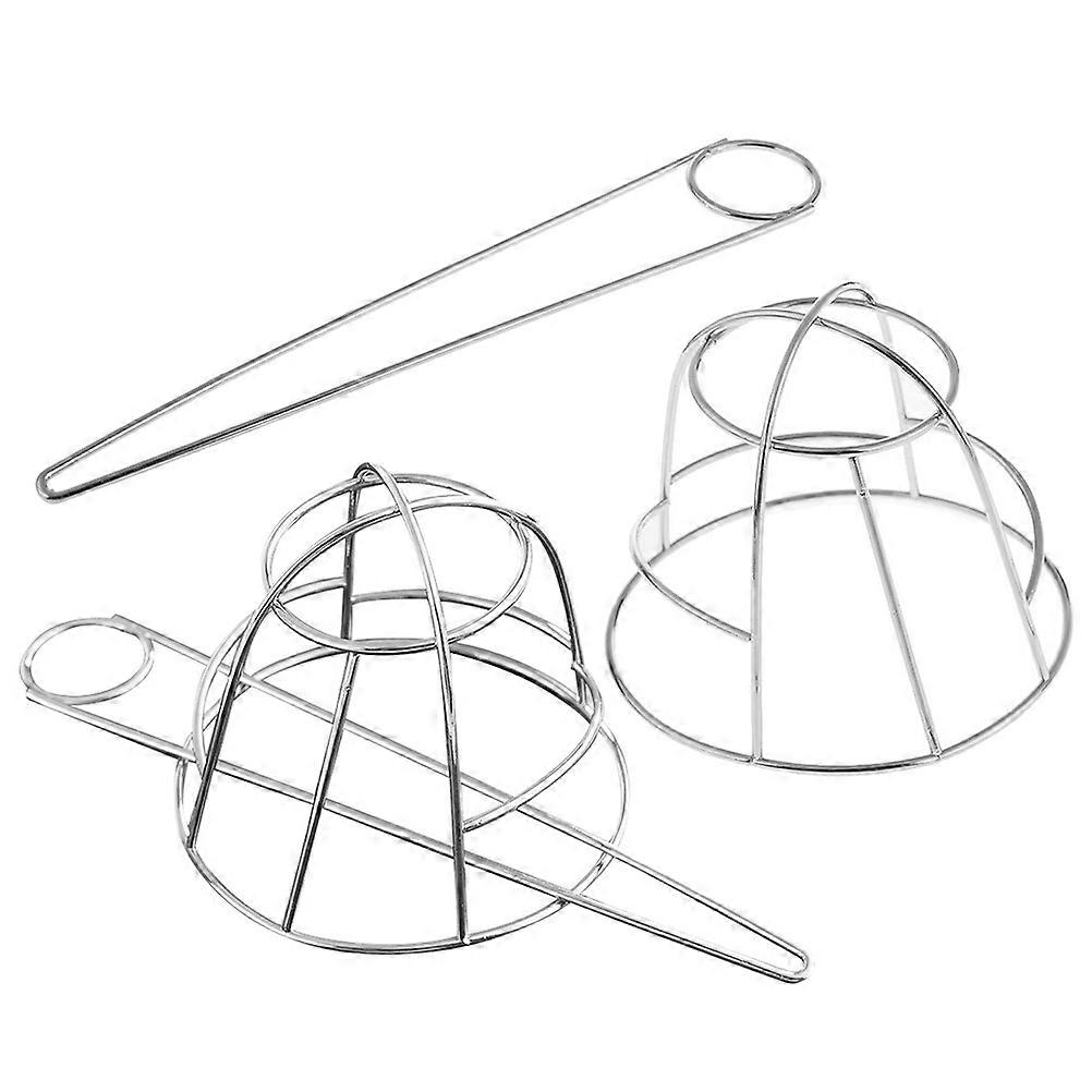 Hair Bun Accessory Set With Metal Chignon Holder And Hollow Out Cap For Womens Elegant Updo Styling In Silver Color 2 Sets