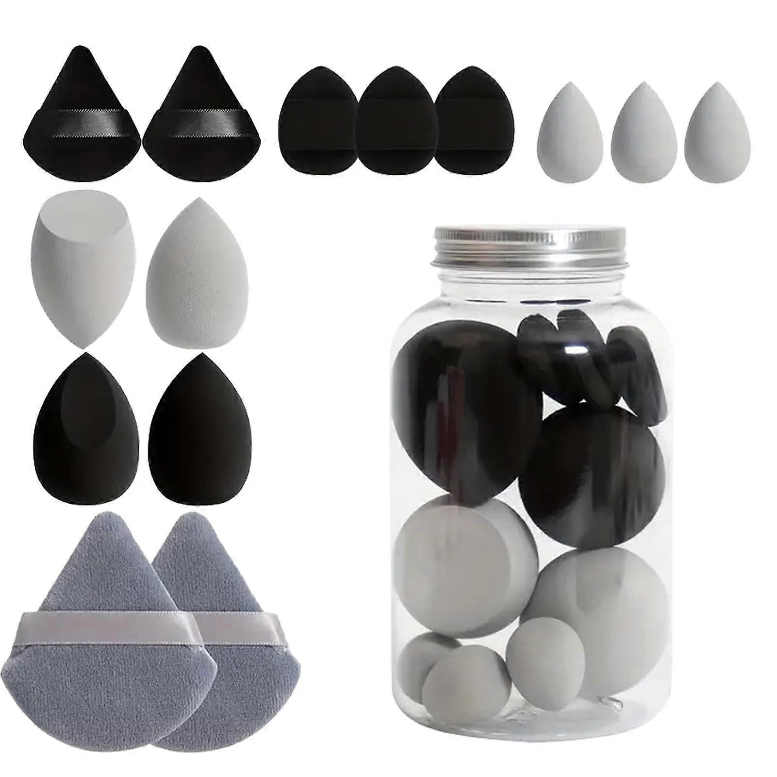 Makeup Sponge Set, Soft MultiShape Sponges for Seamless Foundation and Powder