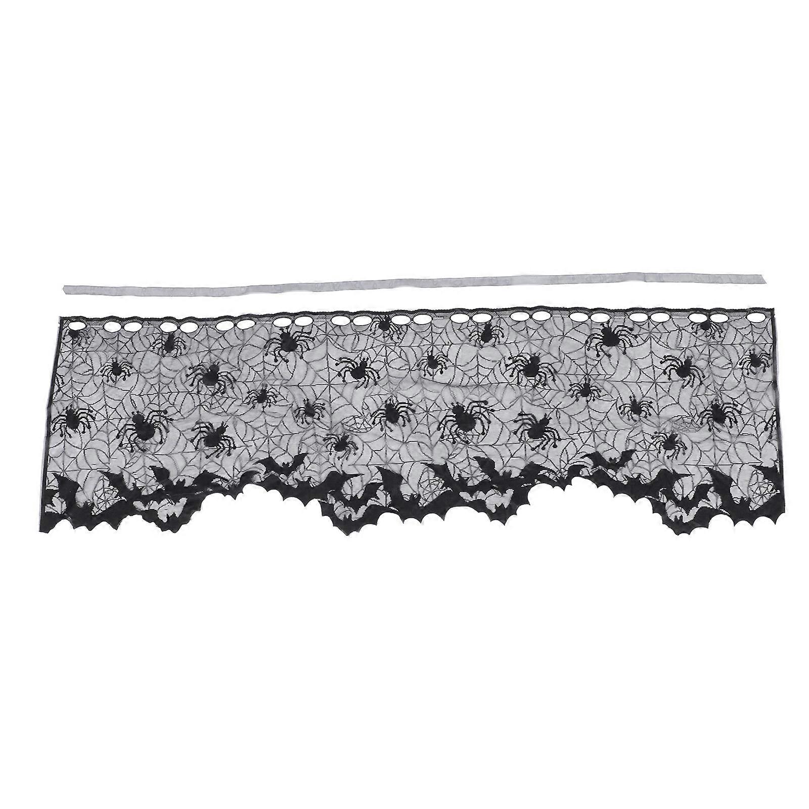 Halloween Spider Web Table Runner and Tablecloth Set for Party 6Pcs