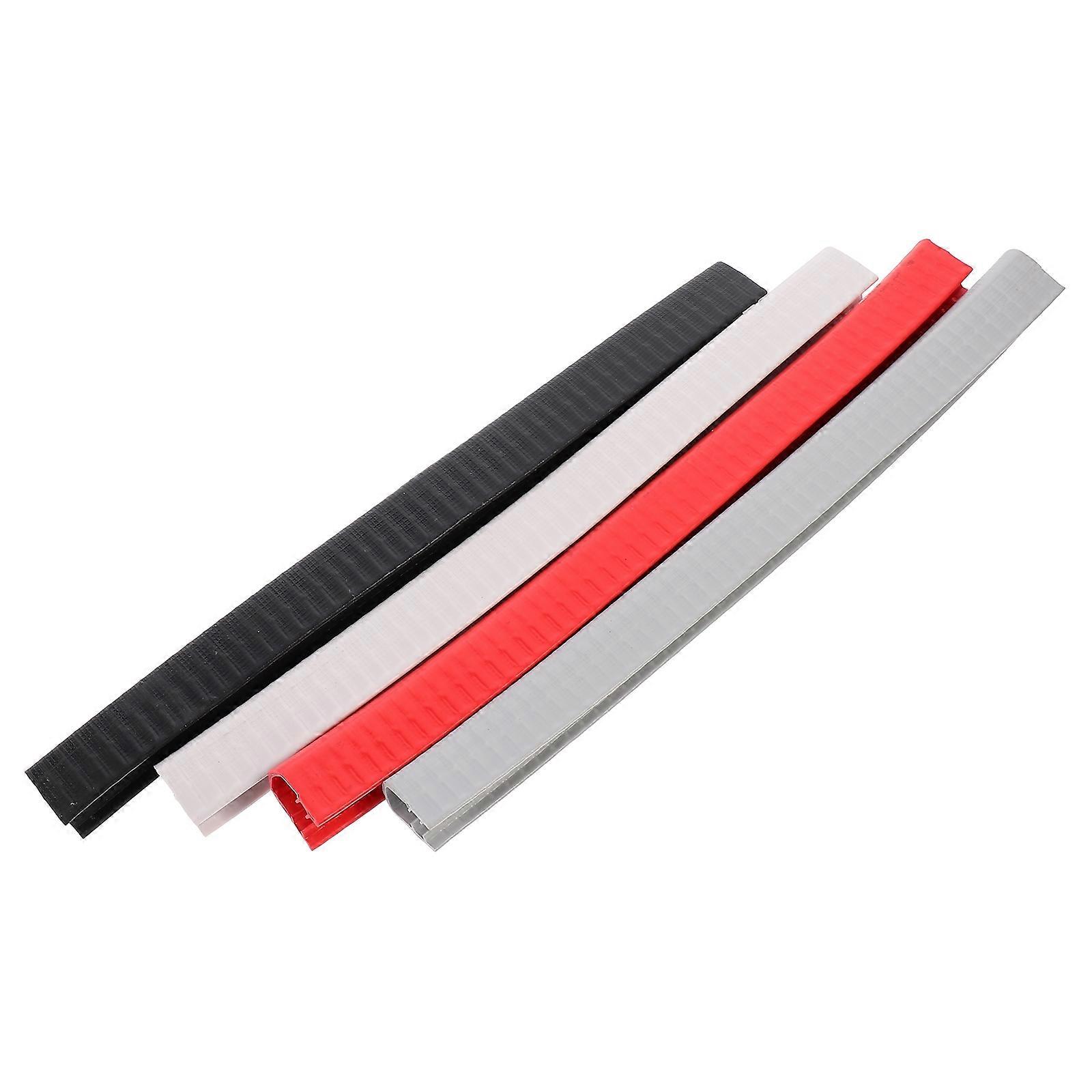 Skateboard Edge Protectors with Anti-collision Strip U-shaped Groove Design for Most Deck Edges 4Pcs