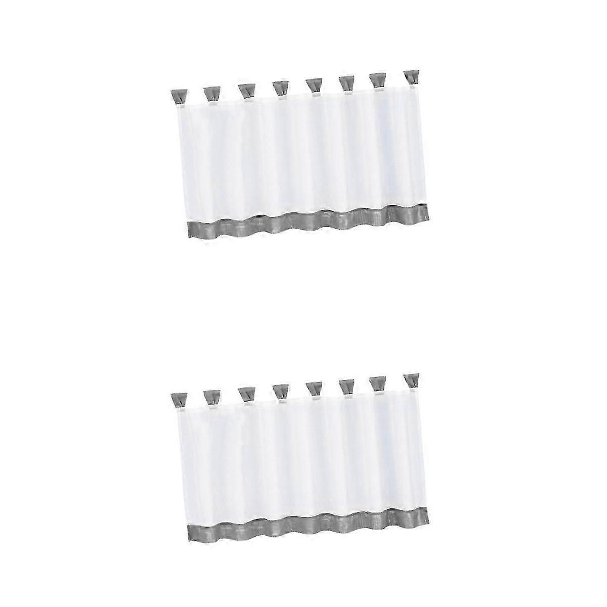 2x,Kitchen Curtains Tier Rod Curtain Drape