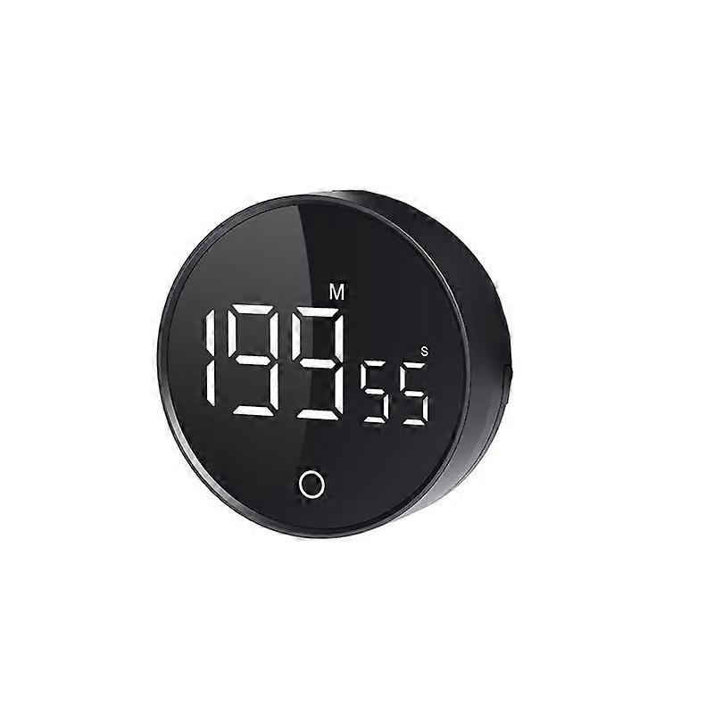 Magnetic Kitchen Timer Rechargeable LED Digital Timer 3-Level Volume Manual Countdown Rotary Timer for Cooking Study Shower