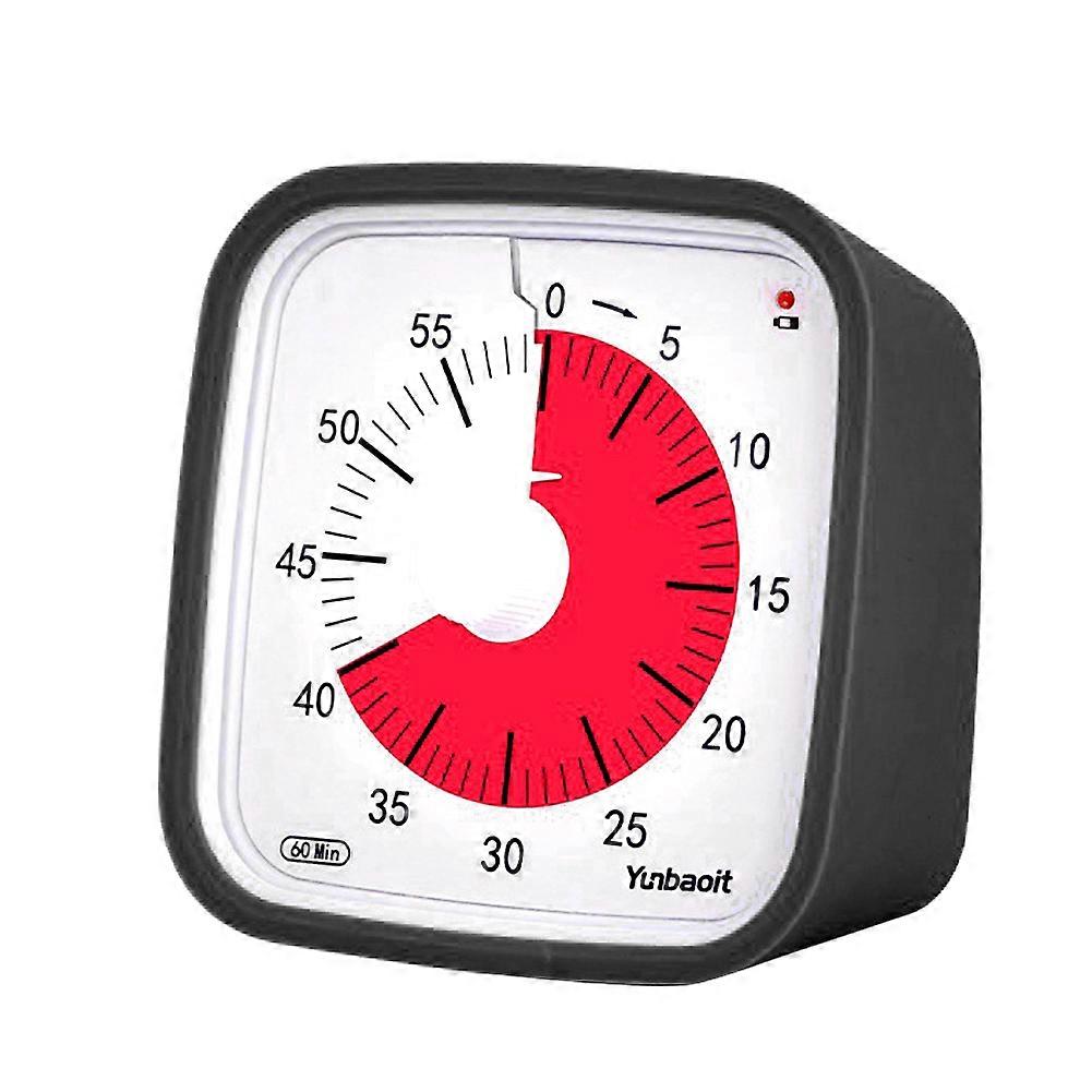 VT01 60 Minute Visual Timer Silent Countdown Time Manager with Protective Case Drop-proof Alarm Clock DIY Timer for Kids Kitchen