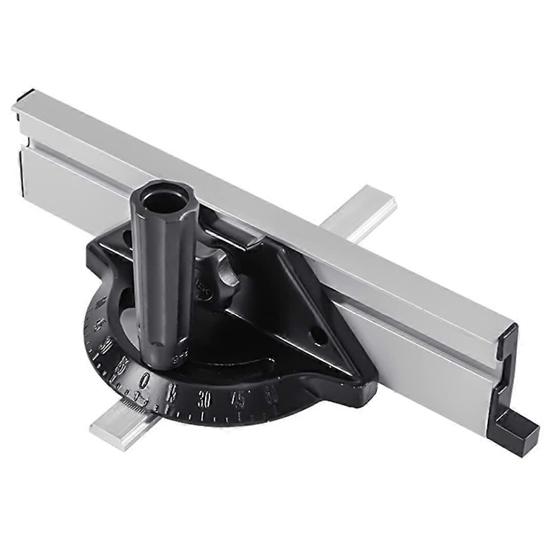 Precision Miter Gauge with Fence 60° Adjustable Angle for Table Saw Woodworking Black