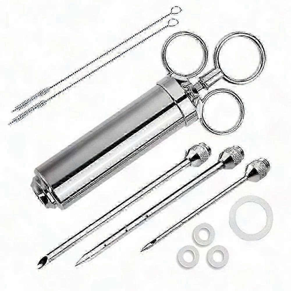 Bbq Meat Injector Tool With Syringe For Basting, Marinating, And Cooking