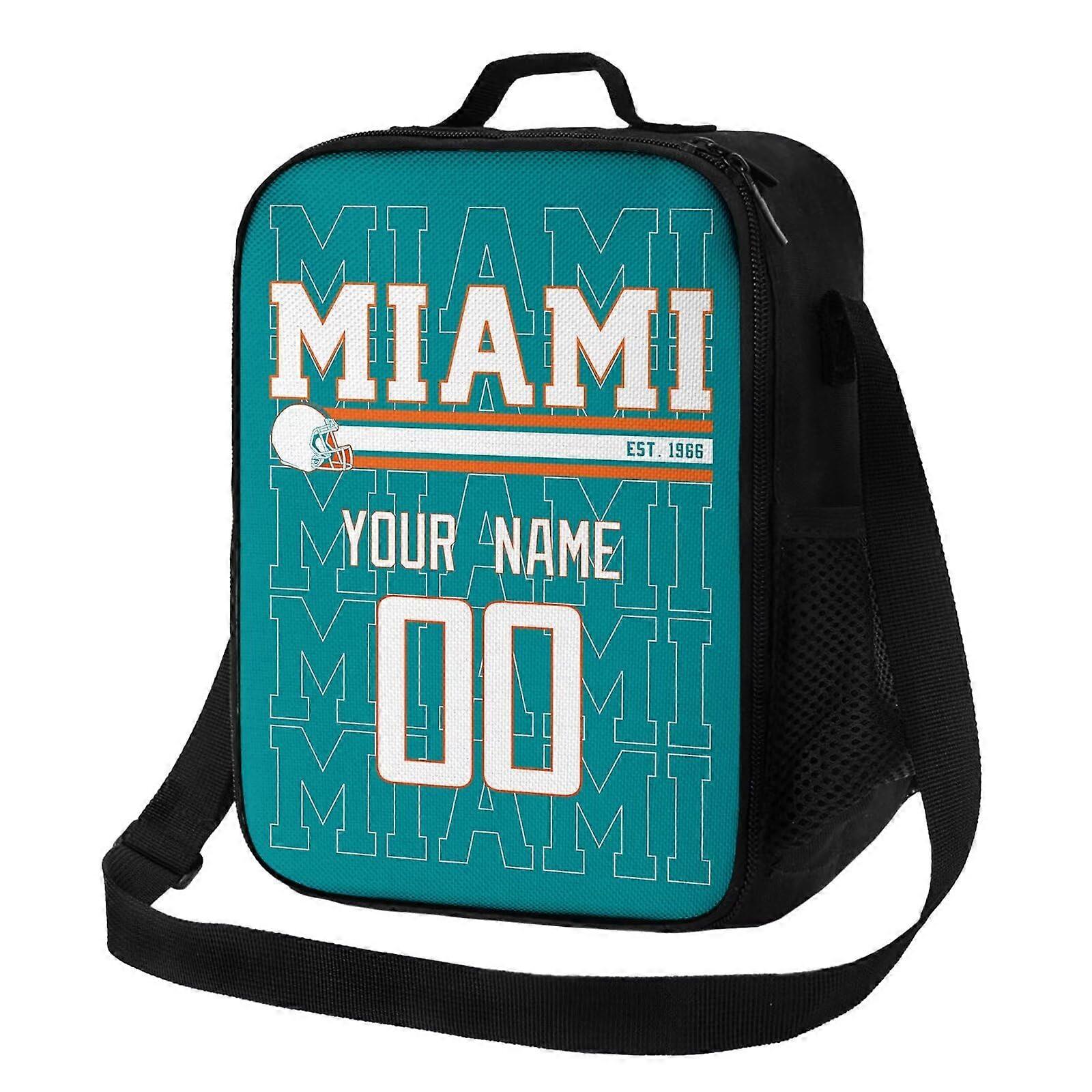 Custom Lunch Bag with Name and Number, Insulated Lunch Box for Boys and Men, 10.5' Capacity