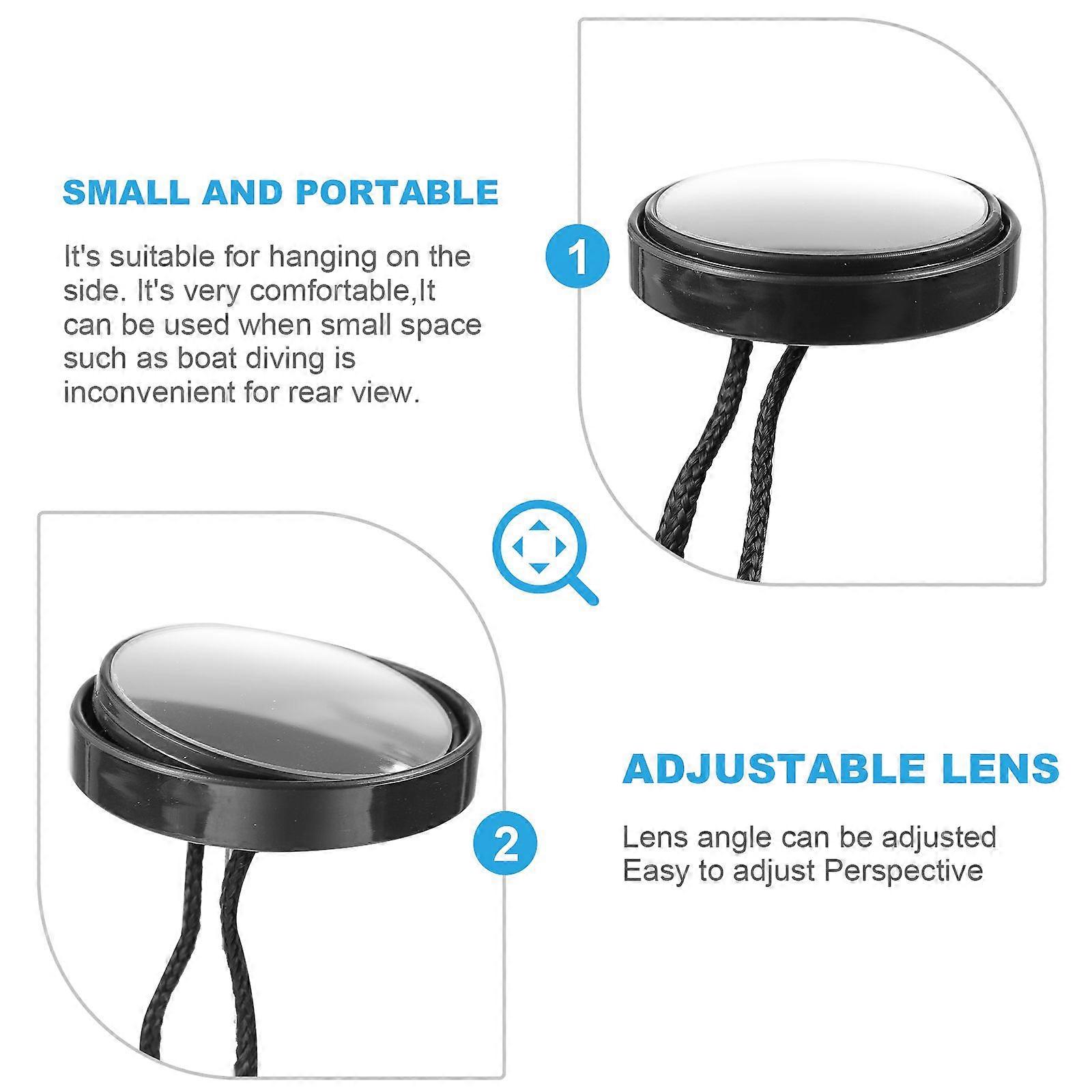 1pc Diving Rearview Mirror 360 Degree Adjustable Scuba Diving Mirror with Rope