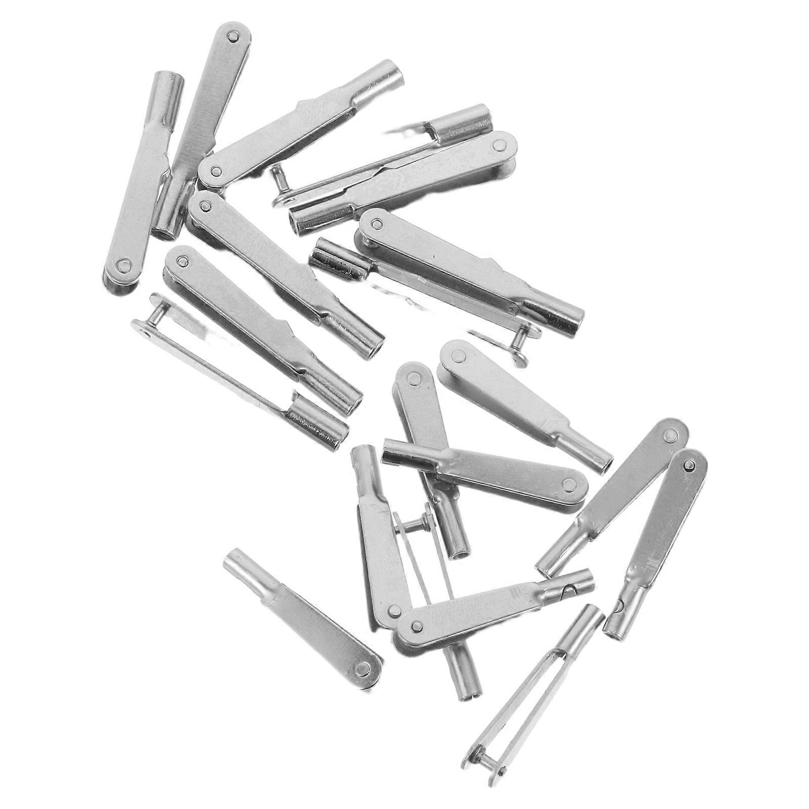 Fixing Wing Clips Metal Clevis for Rc Airplane Model 20Pcs Silver