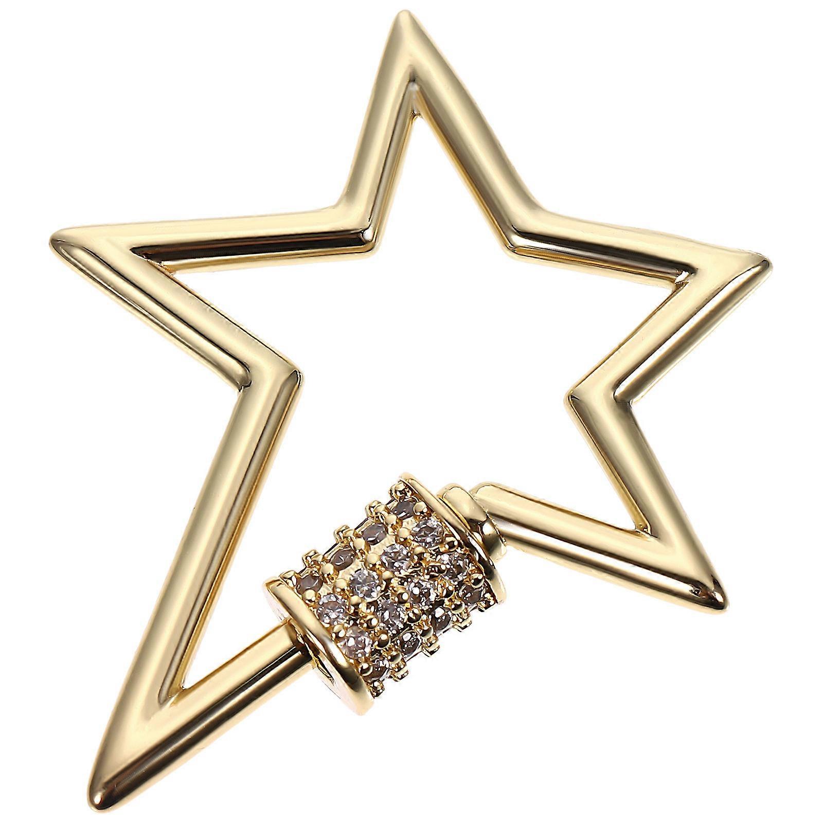 Five Point Star Necklace Pendant Accessory Screw Lock for DIY 1Pcs