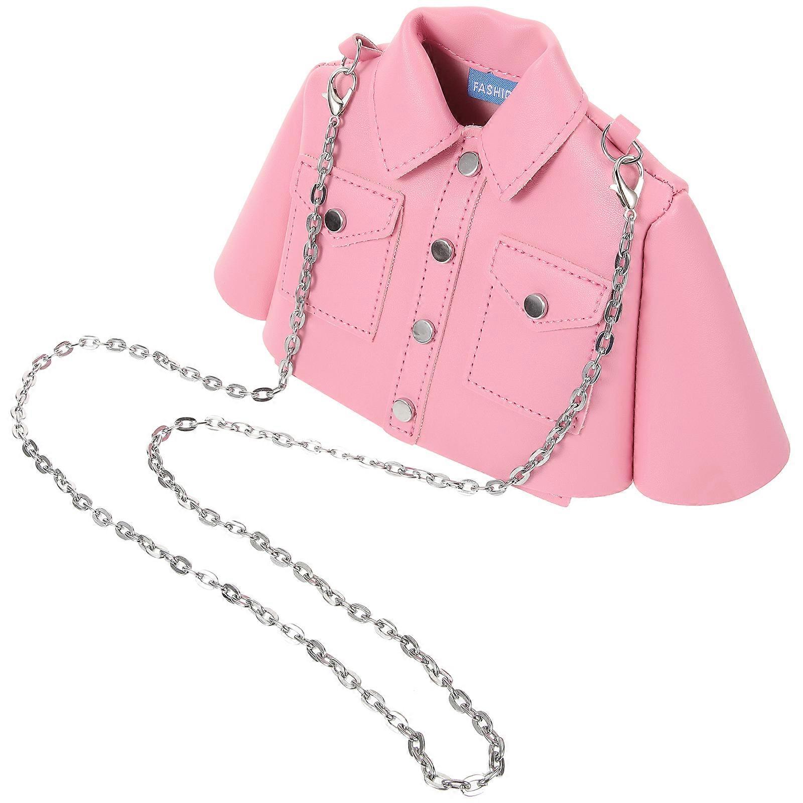 Chain Crossbody Bag Creative Small Purse for Storage with Metal Elements