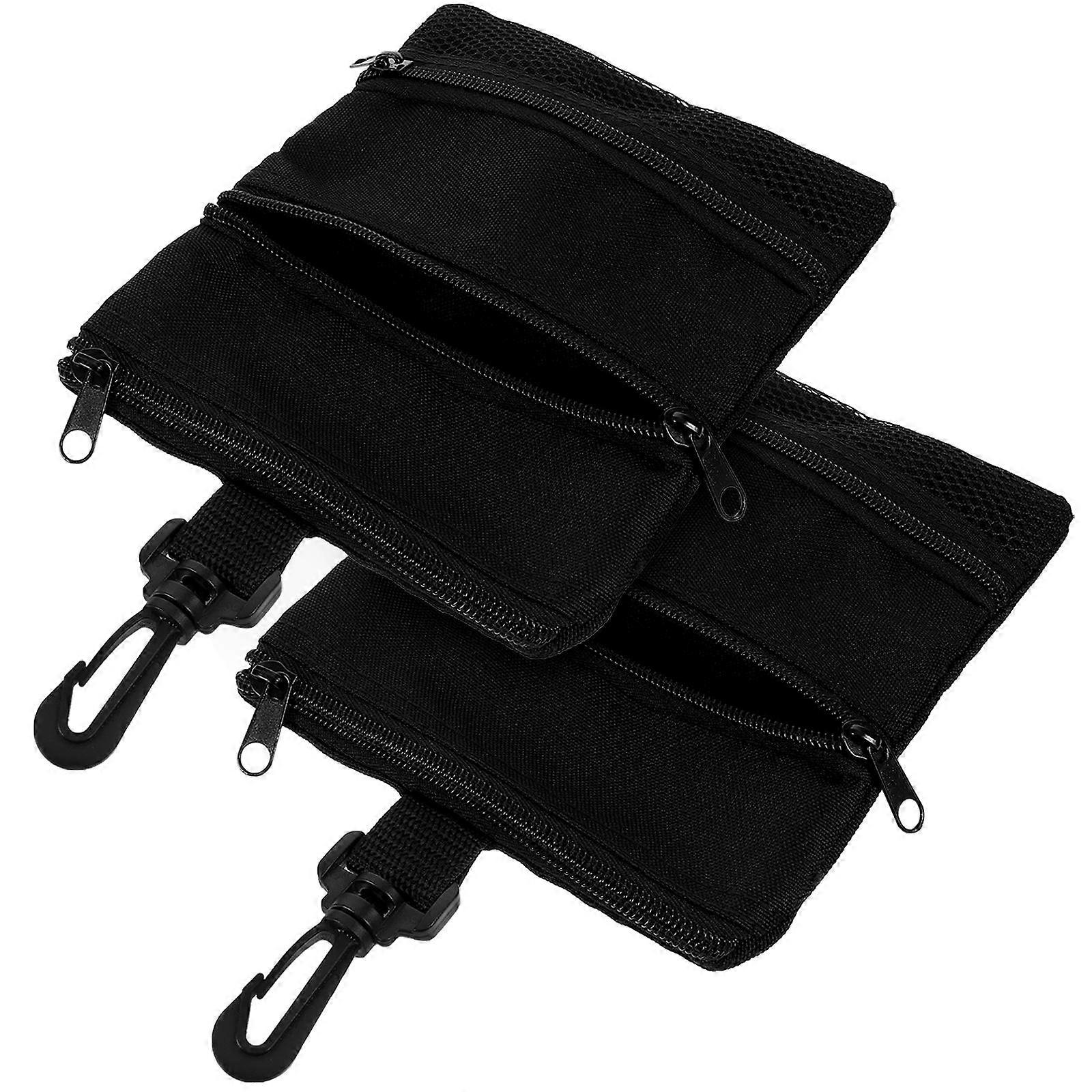 Tee Bag Portable Ball Pouch Holder for Storage 2Pcs Black Accessories