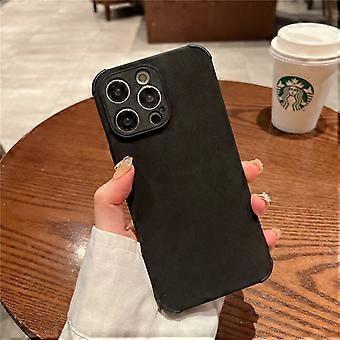 Case For Iphone 13 Black No Logo Light Luxury Suede Pure Soft No2275