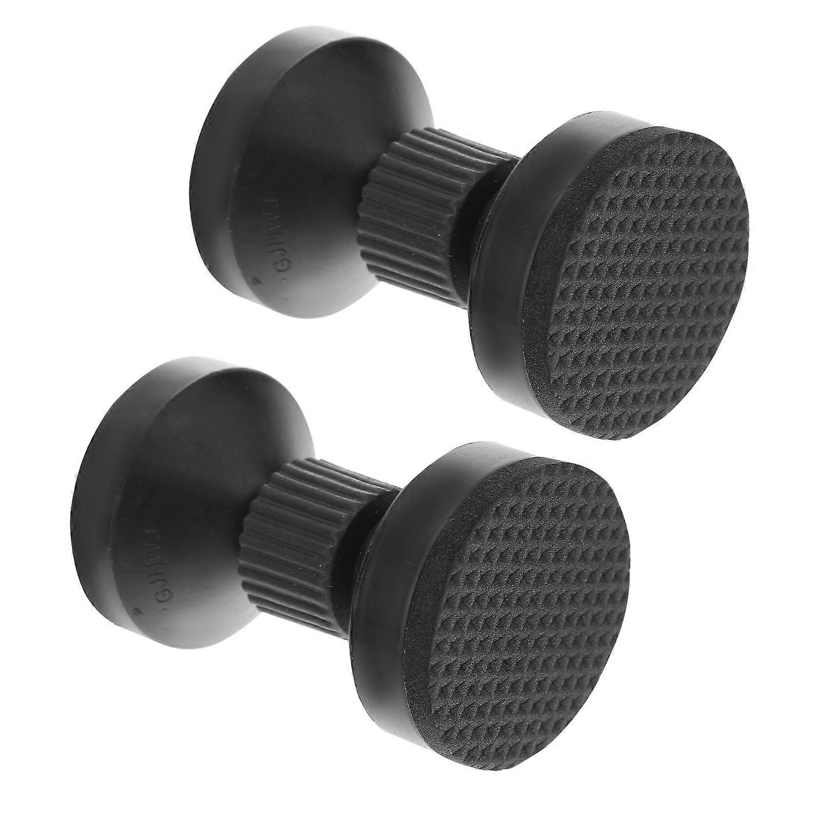 Black Bed Stoppers for Headboard Anti-Shake Tool Adjustable 2Pcs